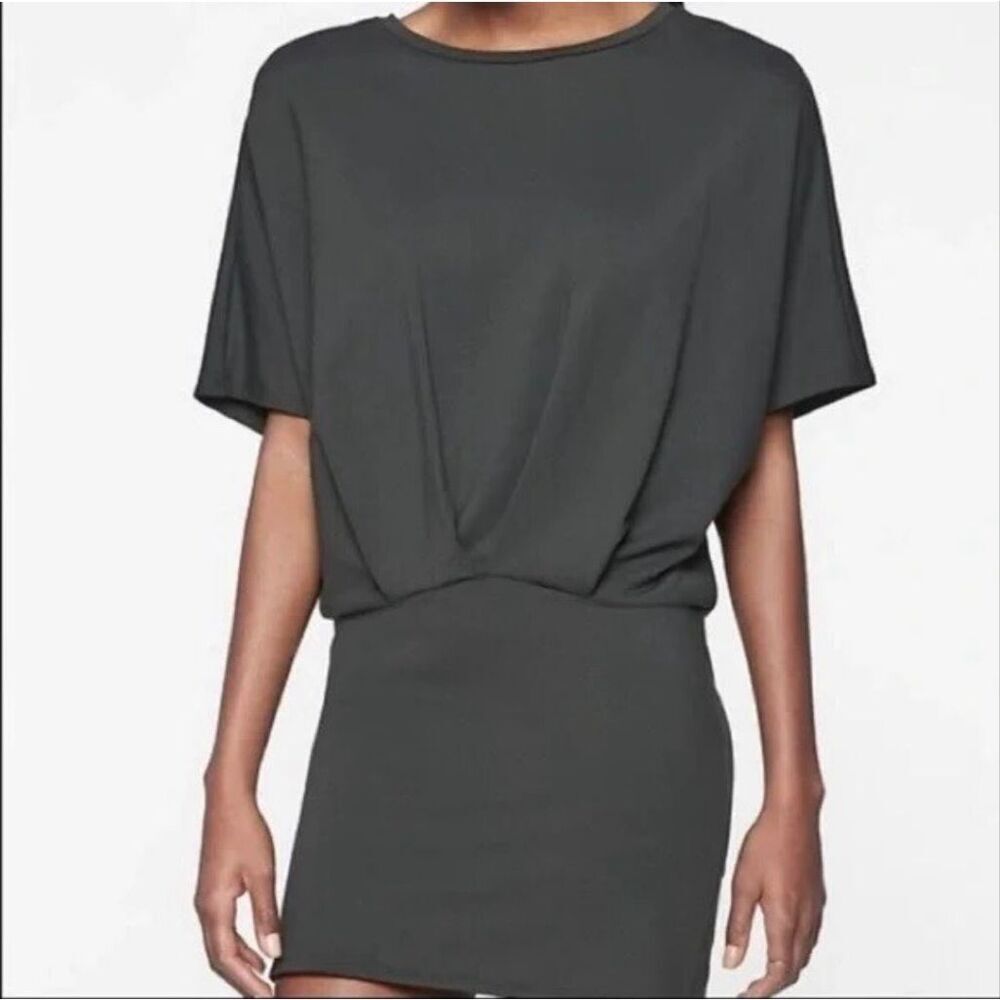 Athleta ProntoâGray Knit Pleated Dress Sz XXS